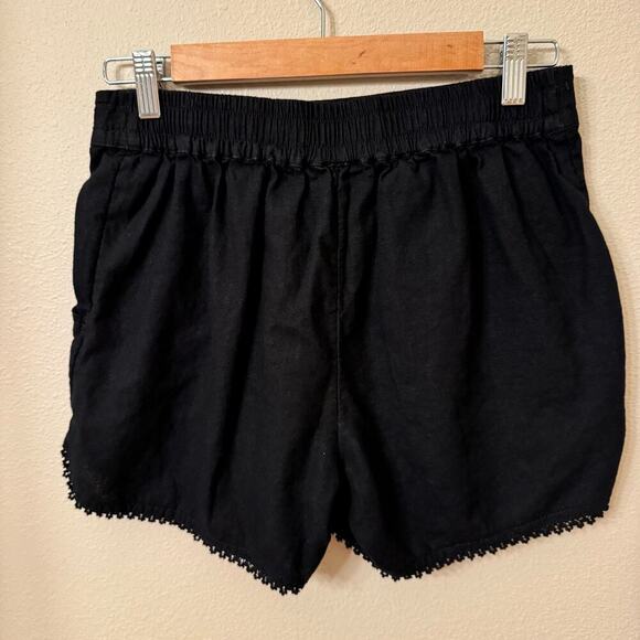Caslon Women’s Black Linen Blend Shorts - Size Small - Elastic Waist & Pockets - Picture 5 of 11